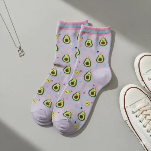 Calcetines con estampados de aguacate para mujeres