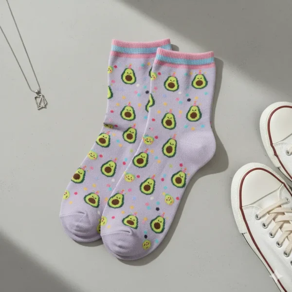Aguacates Calcetines con estampados de aguacate para mujeres