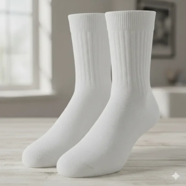 Calcetines sencillos de color blanco