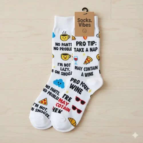 Calcetines con frases motivadoras