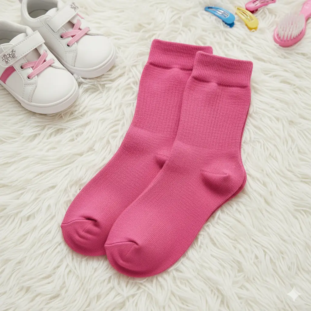 Calcetines rosa fucsia para niñas